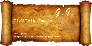 Glózik Imola névjegykártya